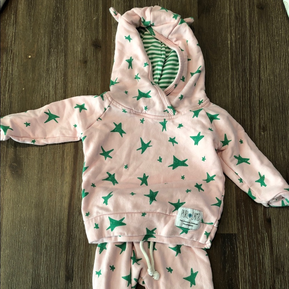 12-18 mos pearl and lamb set
